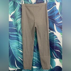 Brown and White Houndstooth Pants